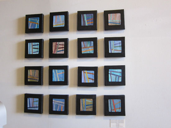 Lines #80 - Lines #95 the blue textile paintings